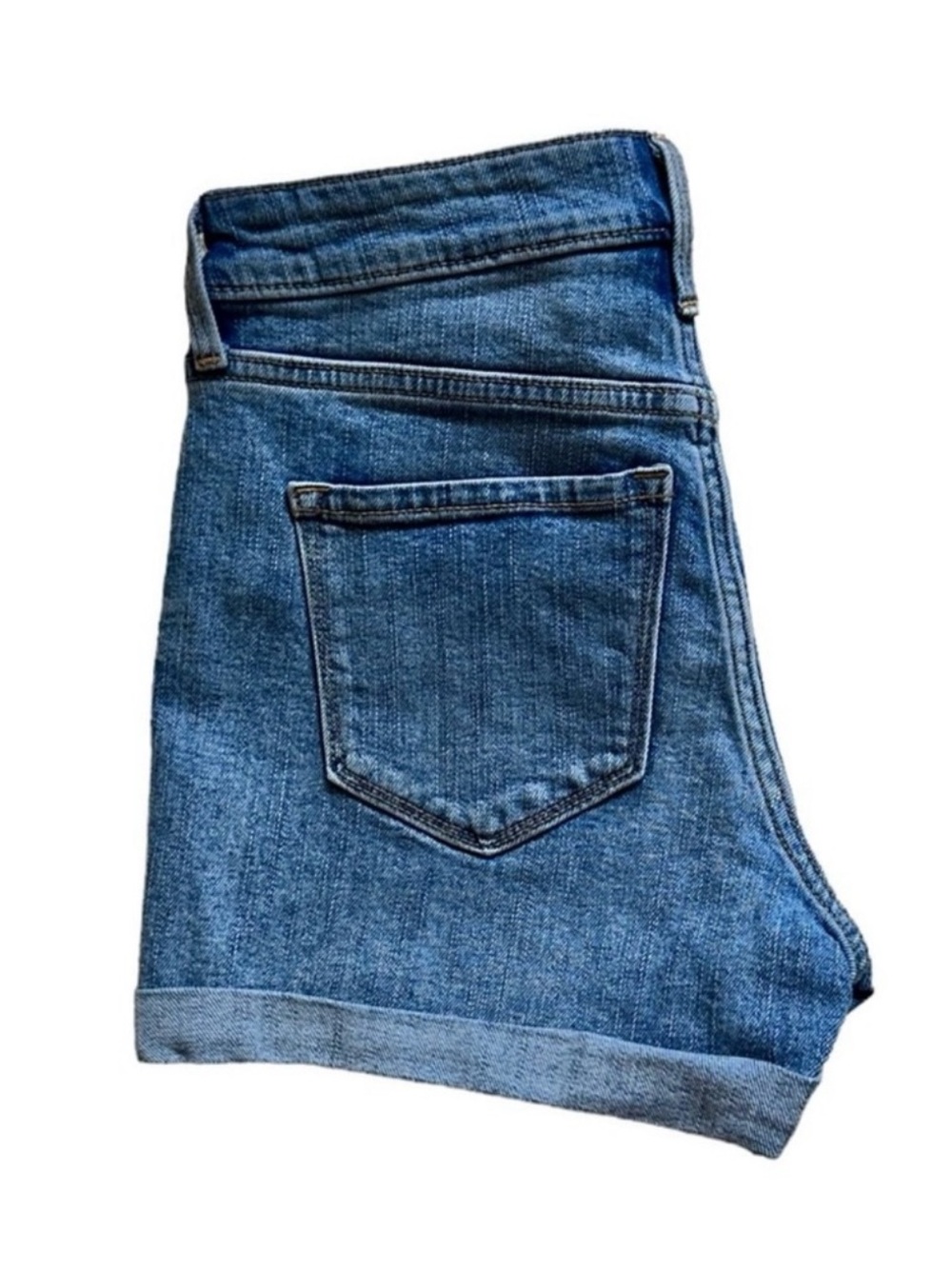 NEW Old Navy High Rise Button Fly Secret Slim Pocket Denim Shorts Size 0 - Picture 6 of 8